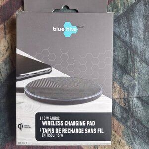 ⚡ Bluehive 15W Wireless Charger – Qi-Certified Fast Pad (Fabric Design)